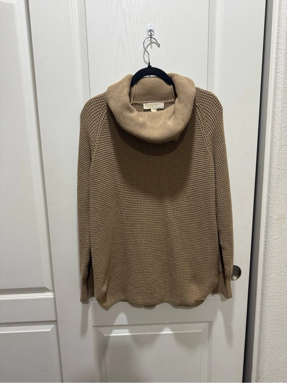 Michael Kors Women’s Large Camel Cowl Neck Oversized Knit Sweater